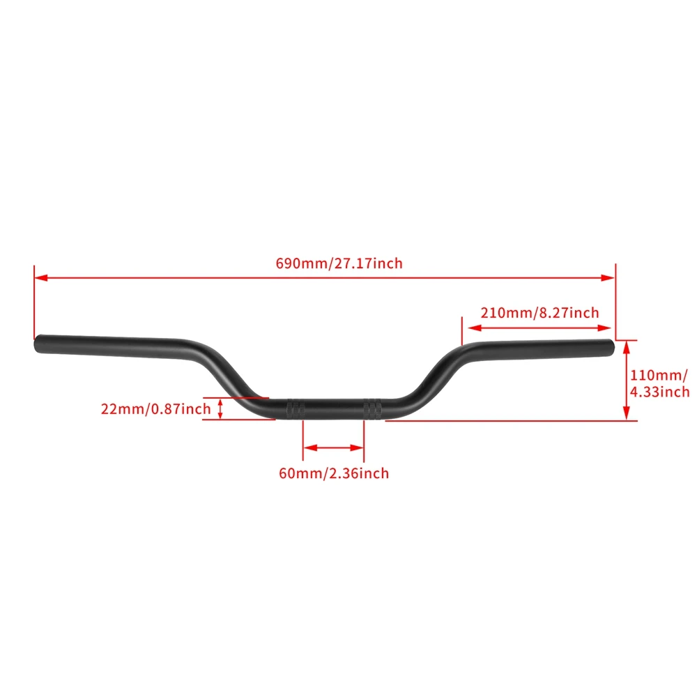 Universele 22MM 25MM Motorcycle Bike Tracker Stijl Bar Stuur Cafe Racer Old School Voor Honda Yamaha Suzuki Custom