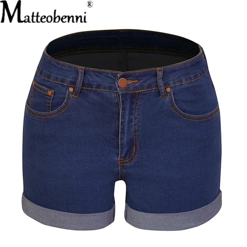 Sexy hohe Taille Crimp ing Hip Lift Frauen kurze Jeans Sommer Mode Stretch Denim Shorts neue lässige Push-up Vintage Street Shorts – Detail 8
