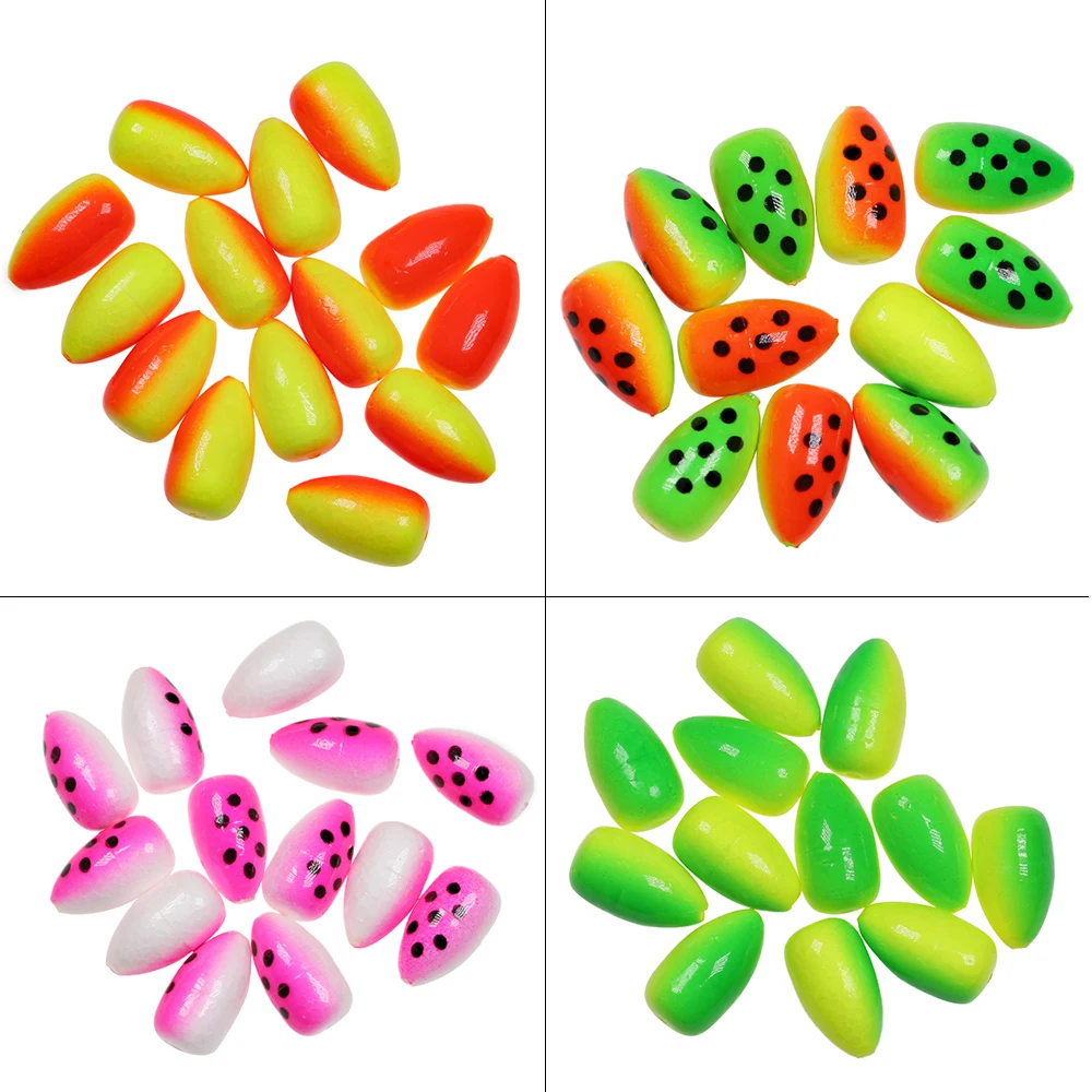 4 Farben Angel-Schaumstoffbojen, Bullet-Oval-Schwimmer für Pompano, Zander, Grundangeln, Brandungsangeln, Salzwasser-Angelzubehör