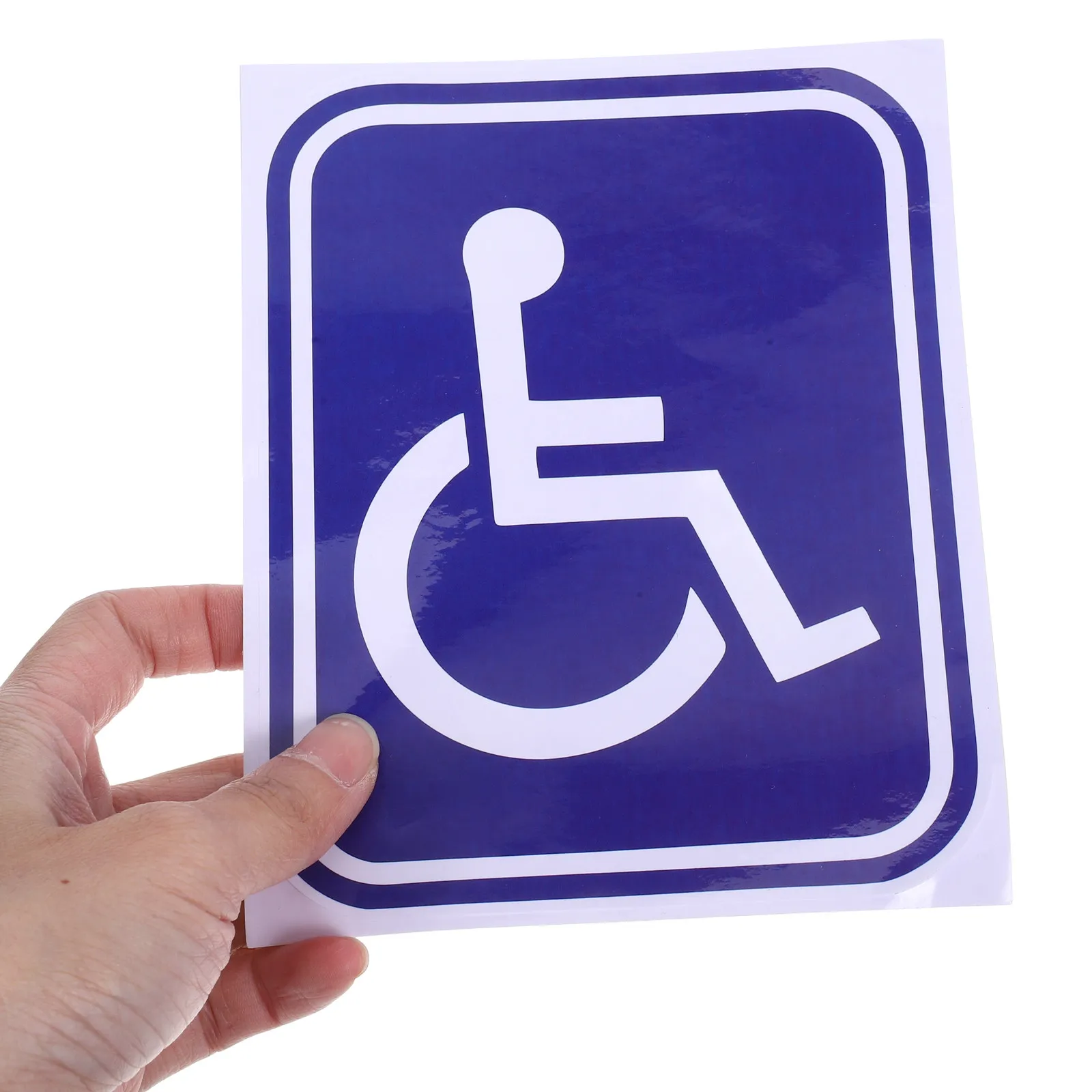 4 Pcs Stickers Disability Products Handicap Wheelchair Accessible Sign for Car Blue Disabled