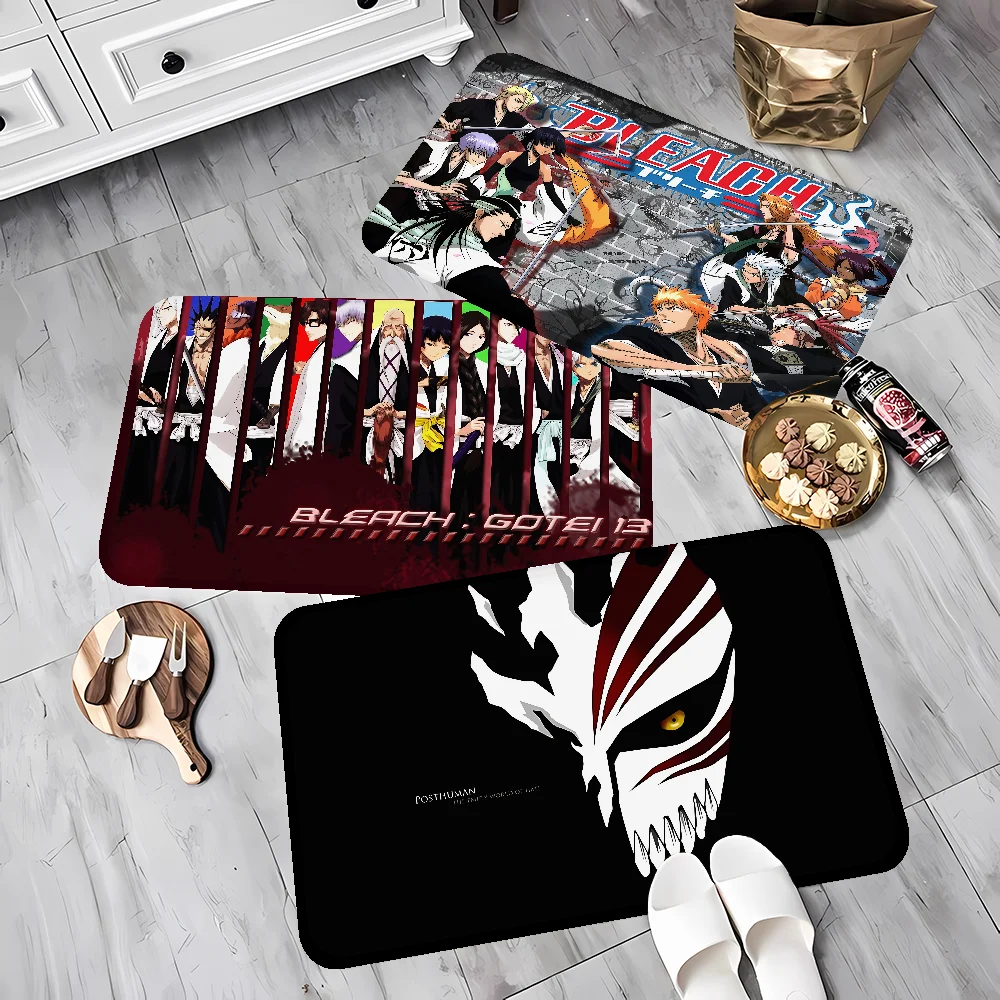 BLEACH ANIME Bathroom Mat Anti-slip Absorb Water Long Strip Cushion Bedroon Mat Welcome Doormat