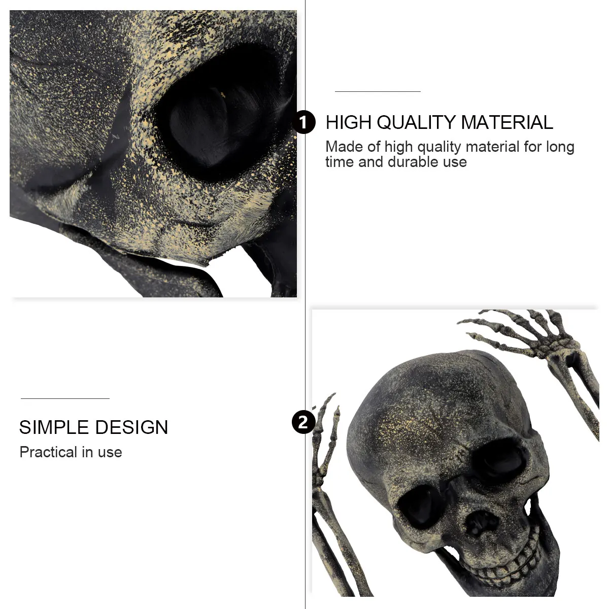 

3 Pcs Skull Arm Bone Decoration Spooky Halloween Decorations Outdoor Tombstone