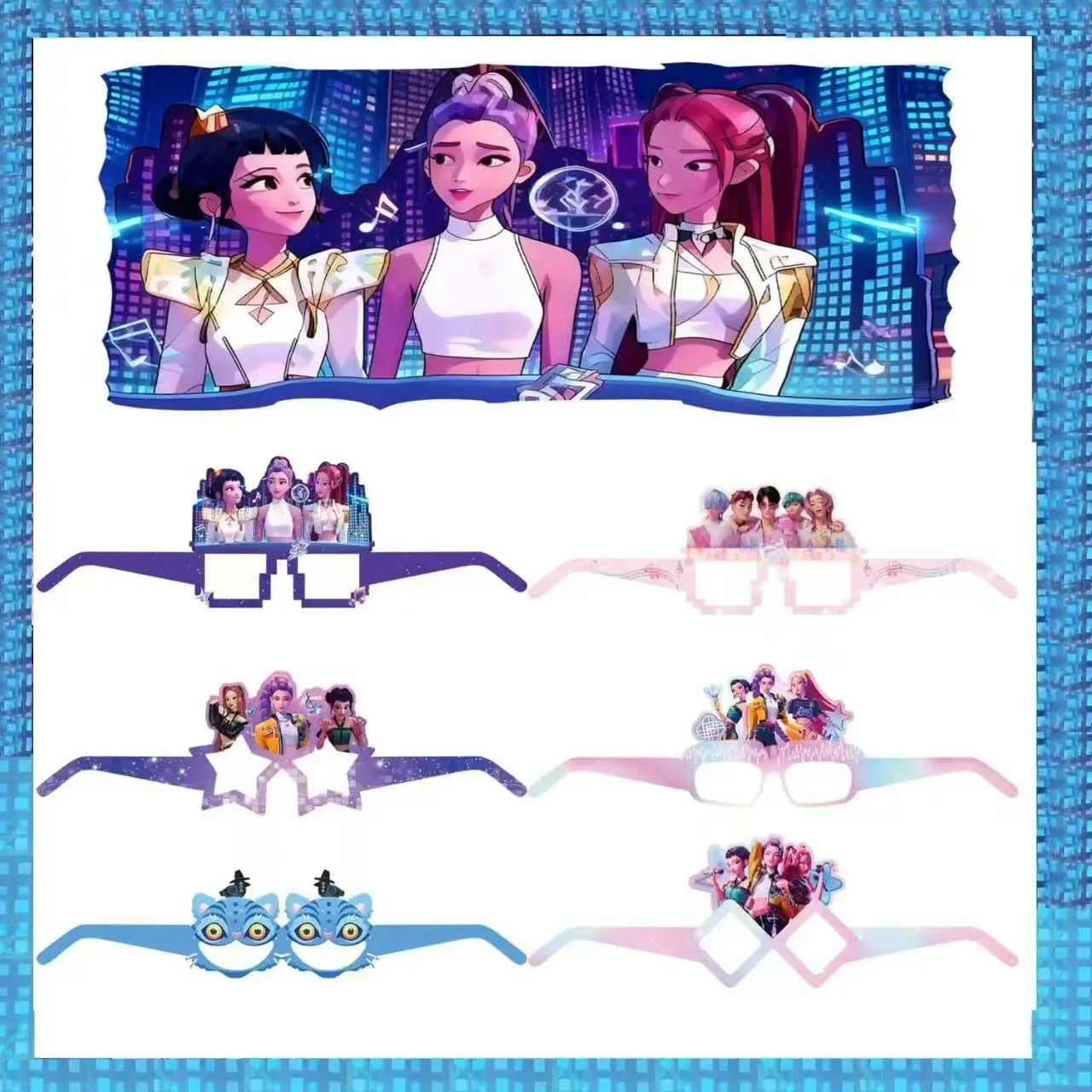 

Новый декор для вечеринки «Охотники на демонов», Kpop, аниме, бумажные очки для косплея, маска для детей, реквизит для фотосессии на день рождения для девочек, товары для вечеринок