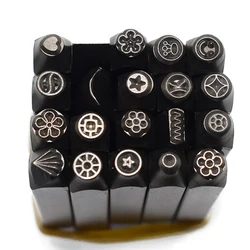High Quality 20PCS 6mm Flower Heart Star Design Jewelry Metal Stamp Steel Punch Tool for Jewellery Hand Making Tool