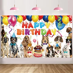 Dog Happy Birthday Backdrop Dog Birthday Sign Banner Puppy Dog Birthday Photography Background Dog Owner Birthday Decoration