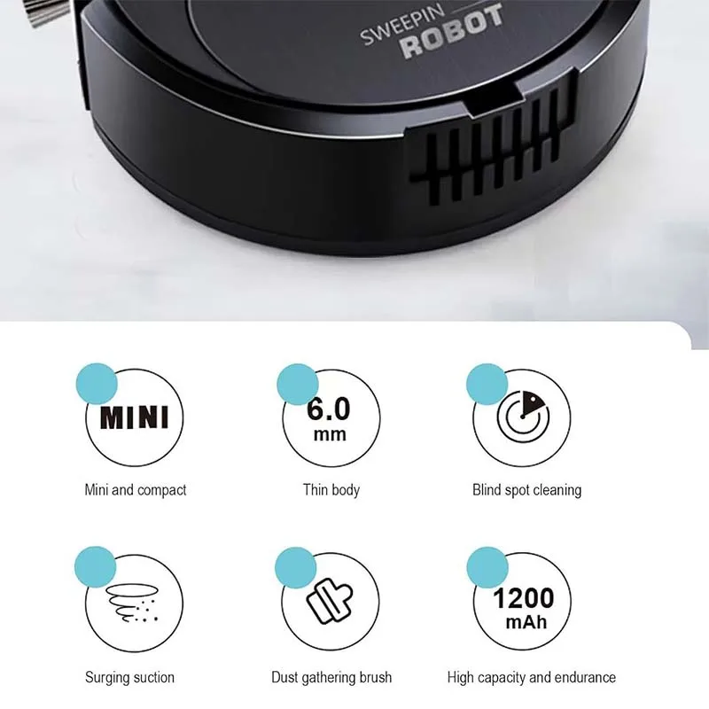 2024 New Mini Sweeper Sweeping 3 In 1 Smart Sweeping Robot And Vacuuming Wireless Vacuum Cleaner Sweeping Robots For Home Use