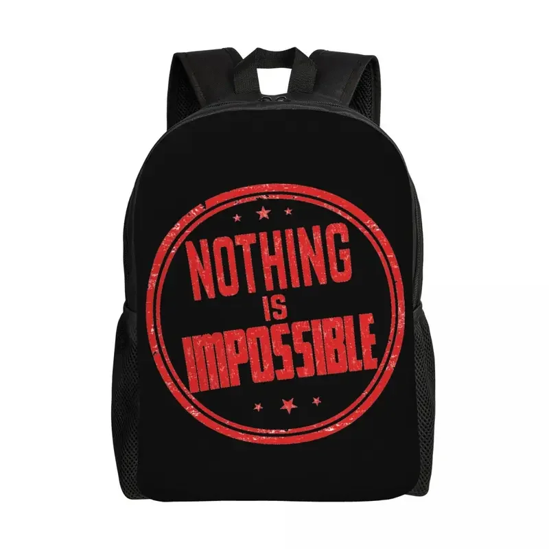 

Impossible Is Nothing Backpack for Women Men College School Student Bookbag Fits 15 Inch Laptop Bags