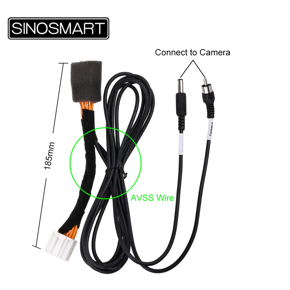 12PIN Video Reverse Camera with 6V Output for Mazda 3 Sedan 2014–2018 OEM Screen | Easy Trunk Installation |  CVBS Adapter C12