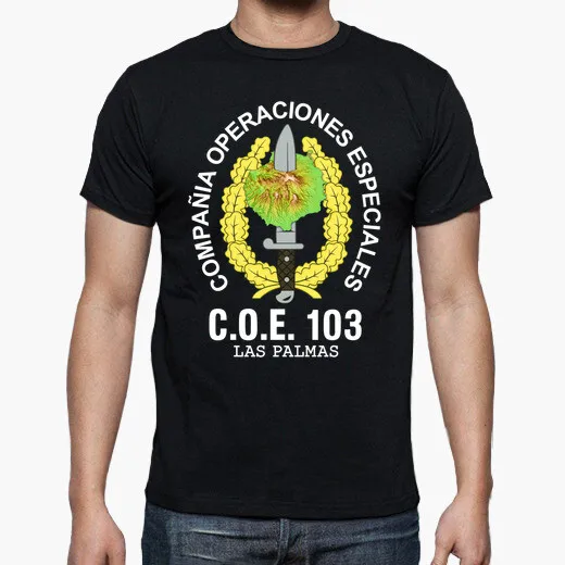 Spanish Legion COE 103 Las Palmas Mod 2 Special Operations Emblem T-Shirt. Summer Cotton O-neck Men\'s Short Sleeve T-Shirt New