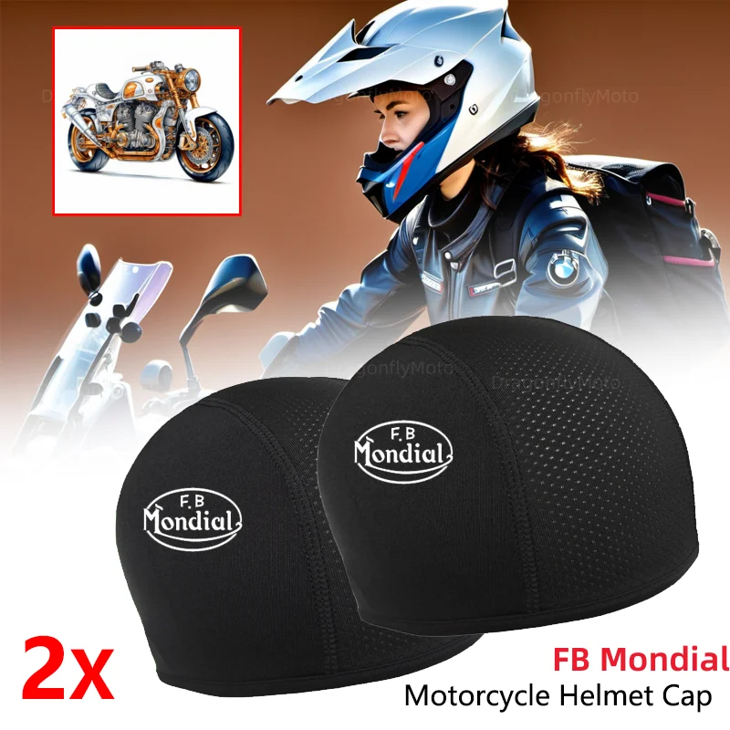 For FB Mondial Flat Track HPS 125 300 Hipster Imola SMT SMX 125 Enduro Motard Motorcycle Balaclavas Helmet Inner Sweat Wicking