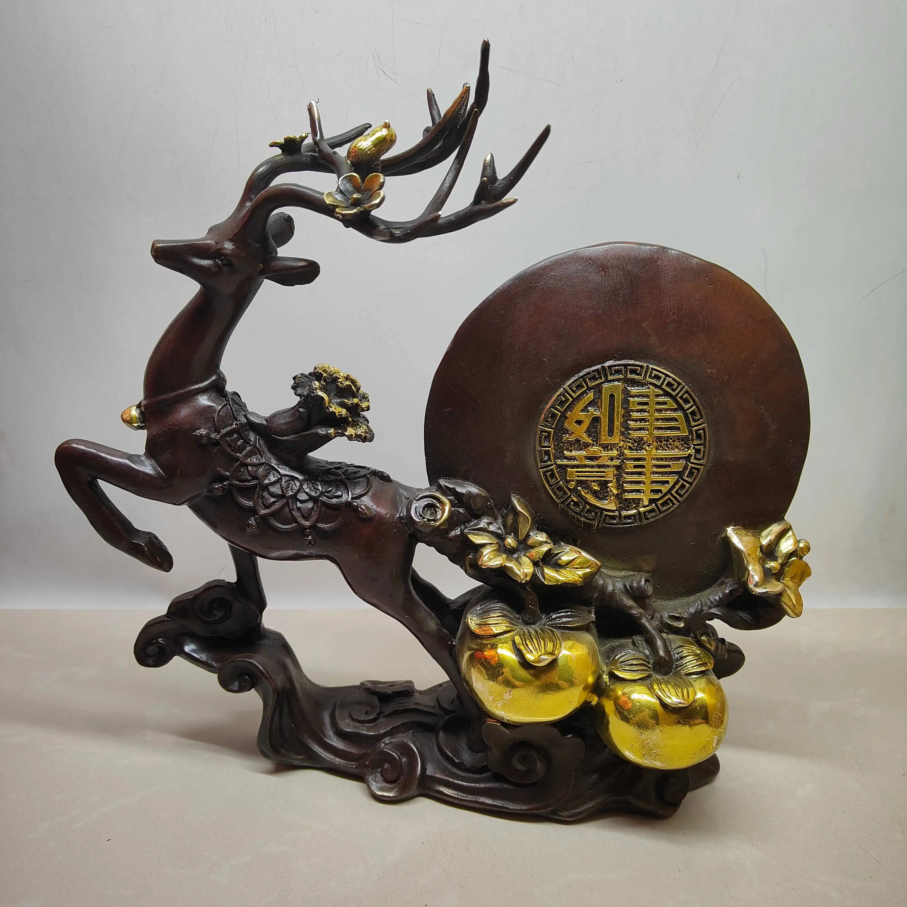 May everything go well, one deer figurine,Free shipping