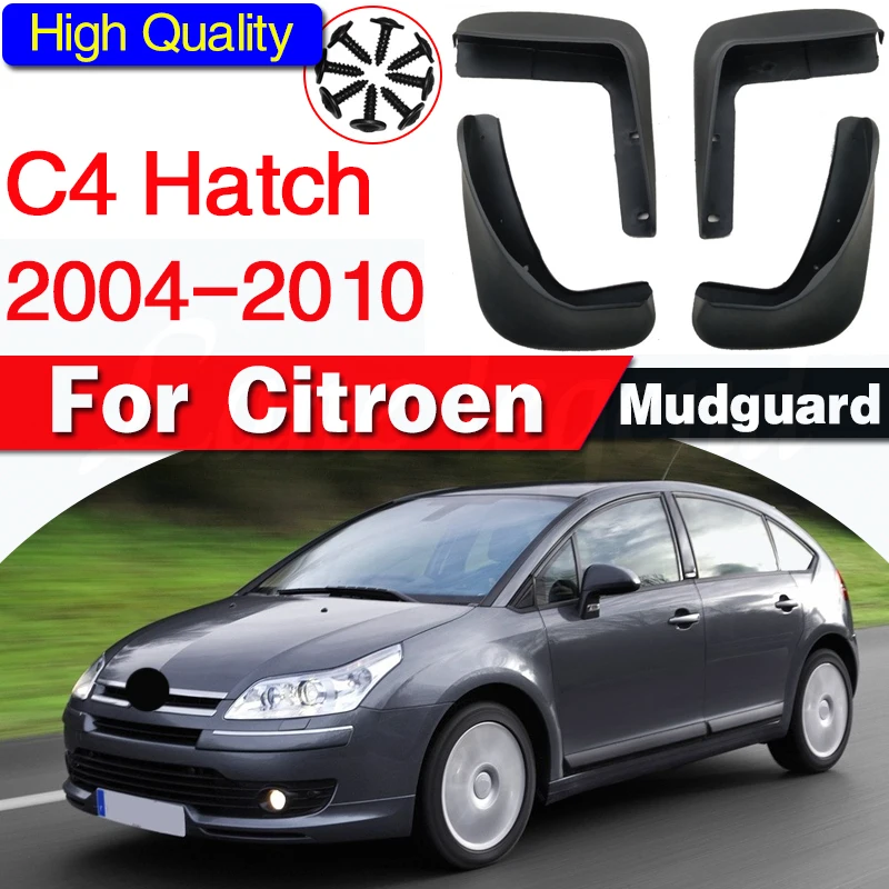 Set Car Mud Flaps For Citroen C4 1 2004-2010 Hatchback Mudflaps Splash Guards Mud Flap Mudguards Fender Front Rear 2005 2006