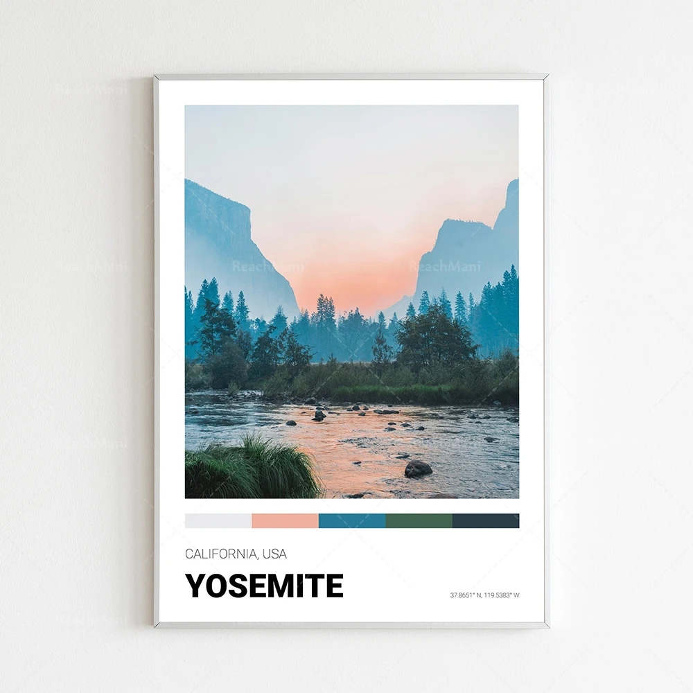 يوتا، ممفيس، تينيسي، فلوريدا، هونولولو، أواهو، طوكيو، يوسمايت، فرنسا، كايرو مصر، وايومينغ، ديترويت ميشيغان ملصق السفر