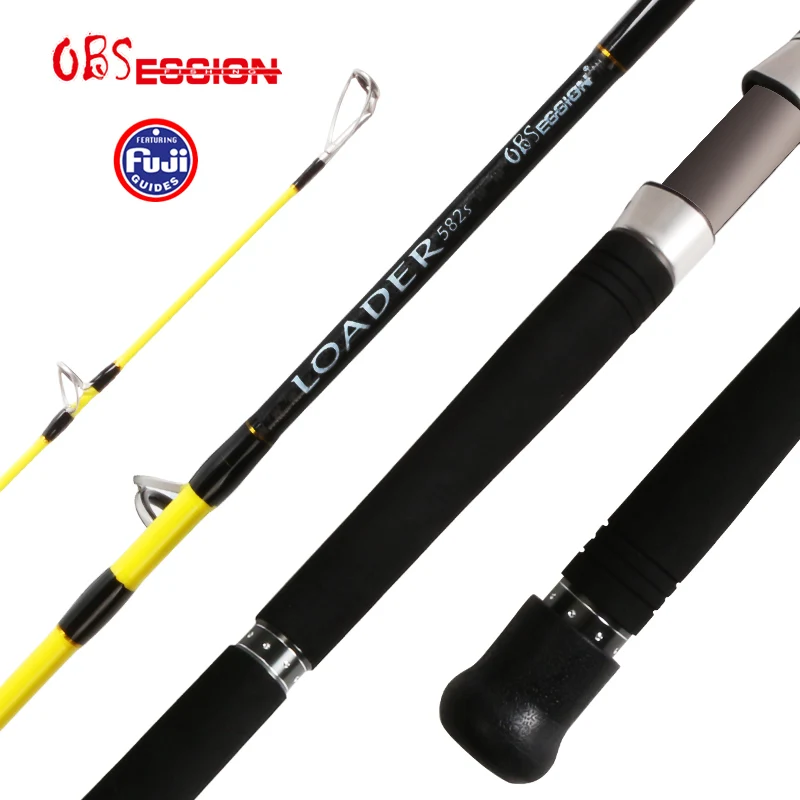 

OBSESSION 1.76m5'8 Slow Jigging Rod Japan Fuji Parts Spinning Fishing Rod 2 Section Offshore Saltwater Boat Rods PE4/5 Tuna Lure