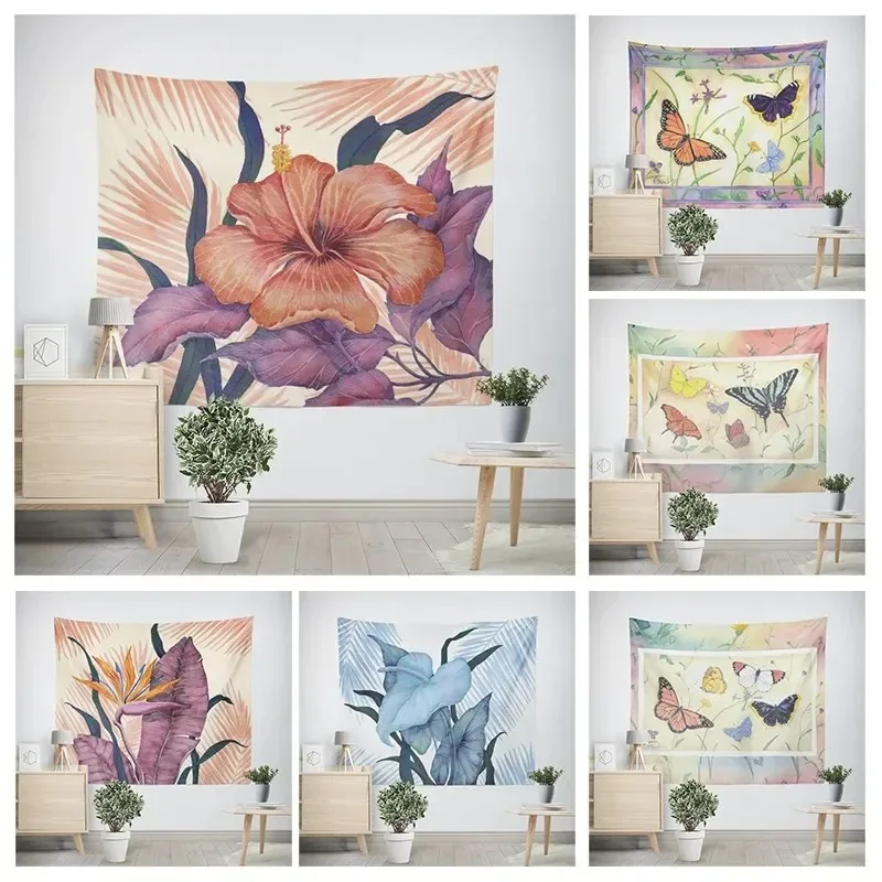 Abstract Flowers Wall Decoration Tapestry Home Living Room Tapestry