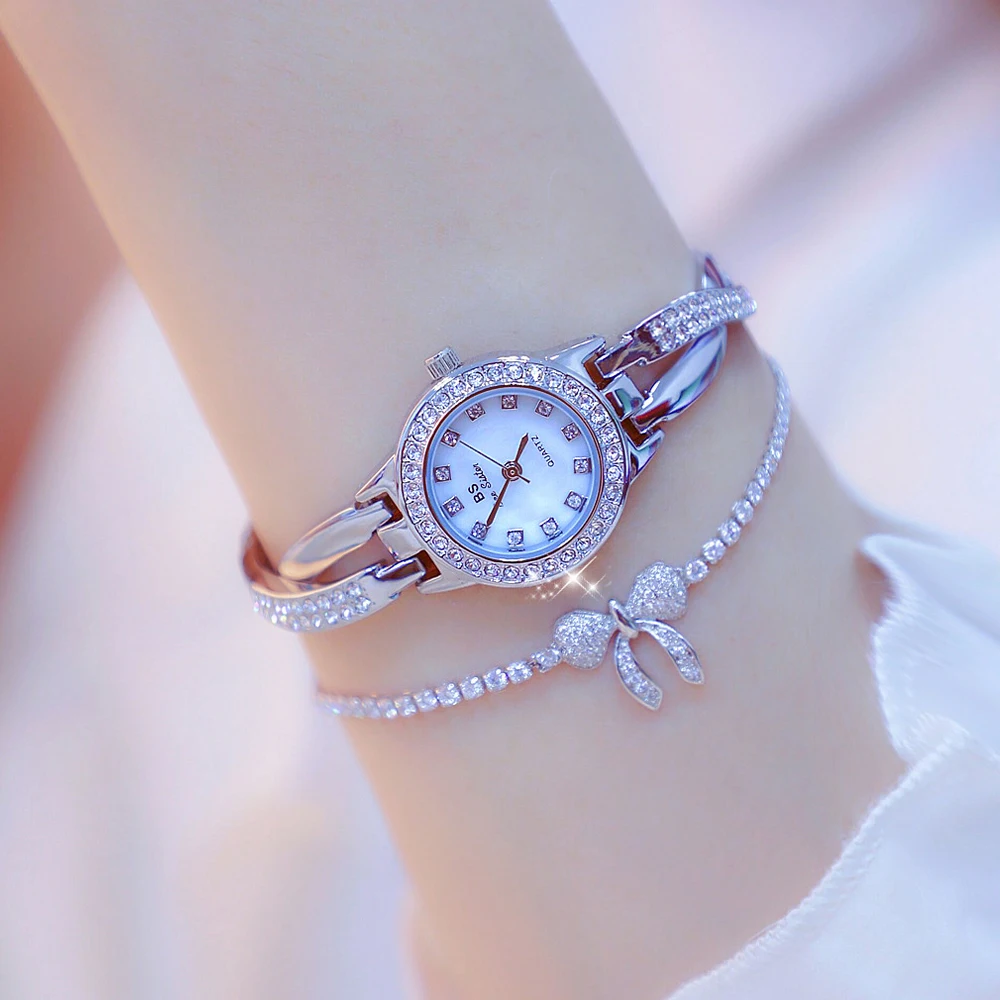 

BS Quartz Women's Wristwatch Butterfly-Style Bracelet Watch with Full Diamond Setting watche for woman Model ladies watch FA1531