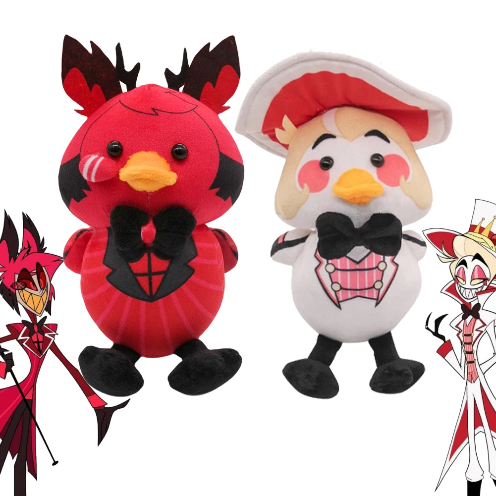 Lucifer Duck Alastor Cosplay Hazzbin Fantasy Hotel Adam Charlie Angel Pluche Mascotte Kostuum Zacht Gevulde Pop Halloween Geschenken