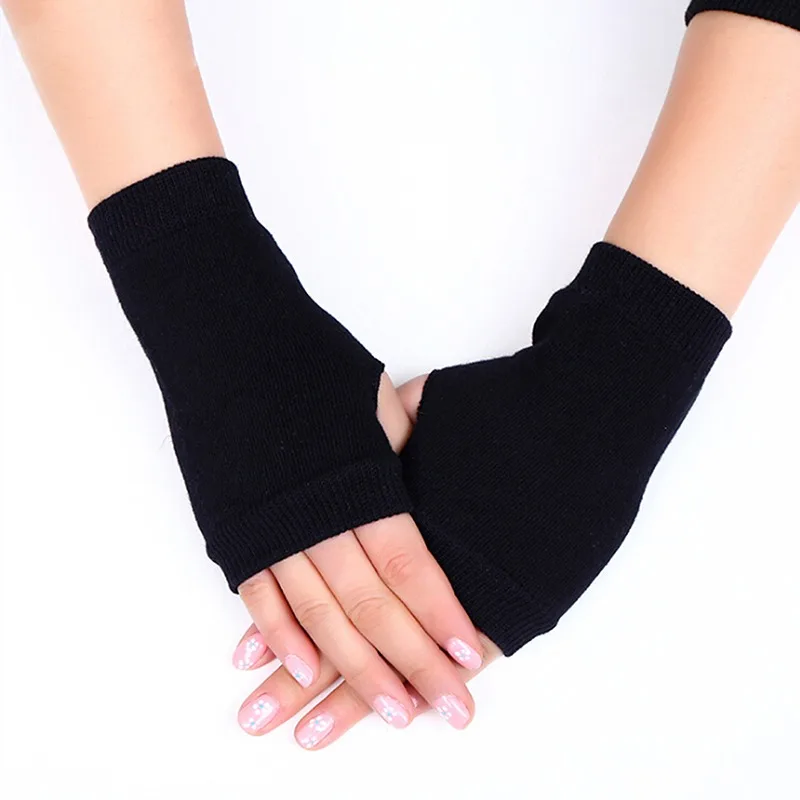 1 Pair Fingerless Gloves Mitten Oversleeve Knitted Arm Warmer Men Women Fashion Warm Cuff Anime Gloves Cosplay Accessories