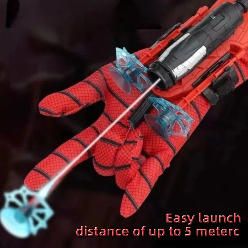 アニメキャラクタースパイダーマンヒーローリストランチャースパイダーマンソフト弾丸銃射撃カップカタパルトおもちゃ子供の誕生日プレゼント