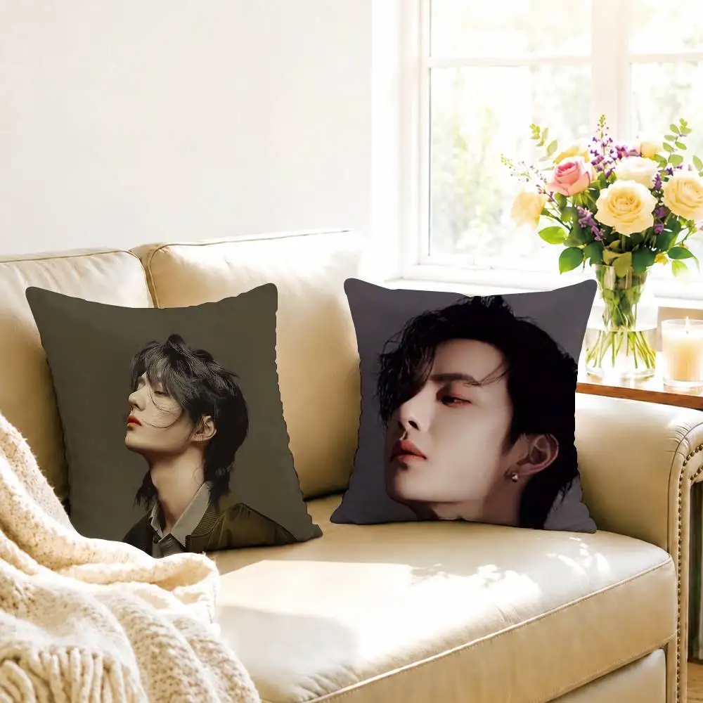C-Celebrity YiBo Wang Pillow Case Square Double-Sided Sofa Cushion Cover Bedroom Bedside Pillow Gift
