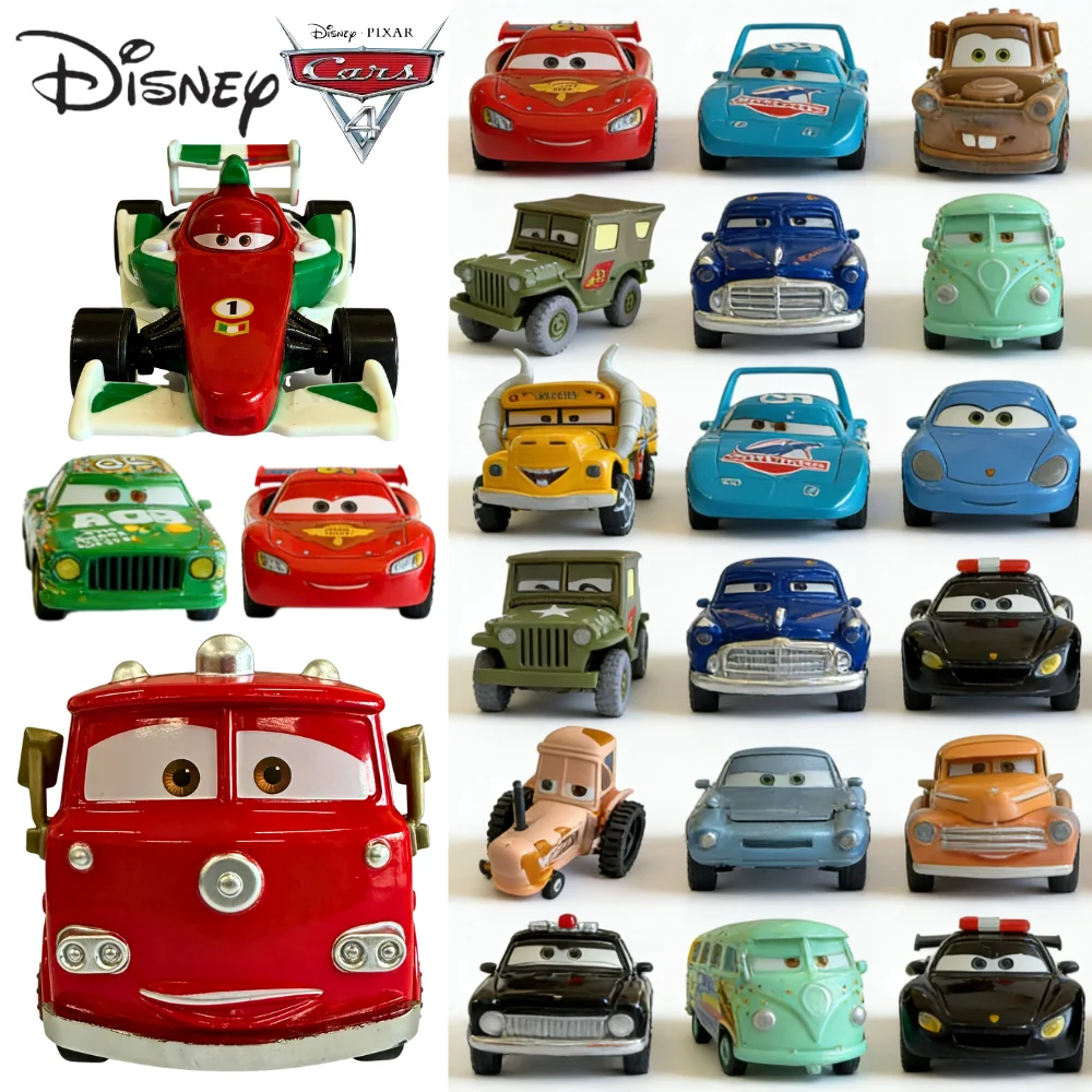 

2026 Disney HOT Pixar Cars 4: Молния МакКуин и Филлмор, металлические модели гоночных машинок 4-9 см, масштаб 1:55, игрушки для детей, подарки на день рождения и Новый год
