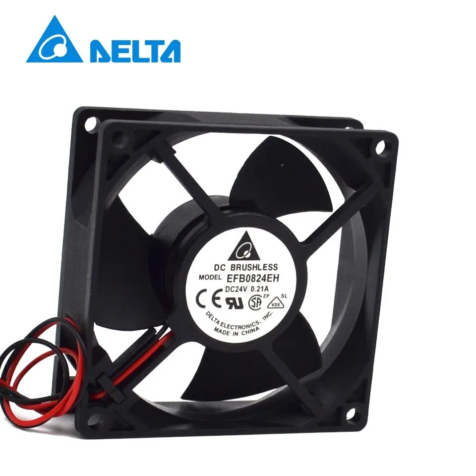 

new EFB0824EH 8025 8CM 80m 24V 0.21A clover dual ball bearing cooling fan drive for Delta 80*80*25mm