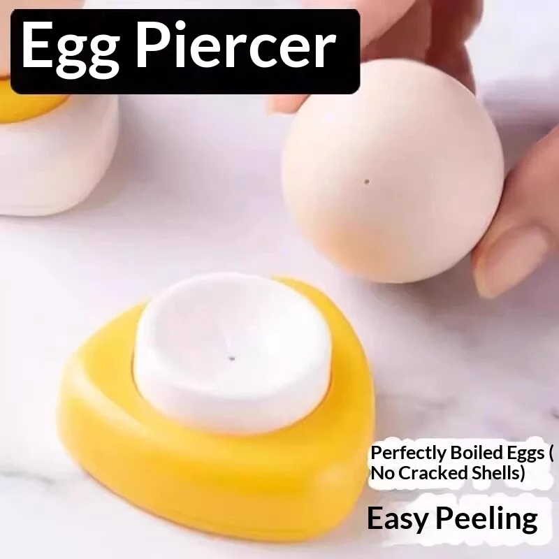 Egg Piercer Egg Puncher Tool Plastic Egg Hole Punch Anti‑Crack For Boiled Egg Easy Peeling Kitchen Gadget