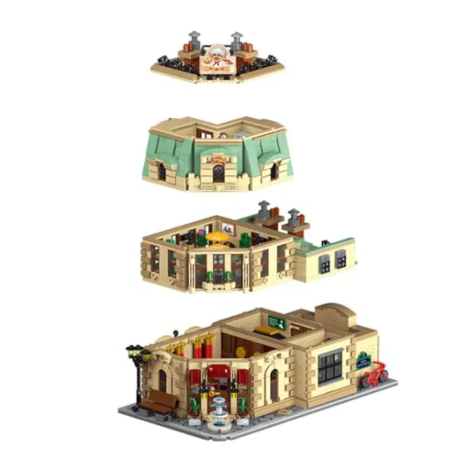 Restaurants in Paris with Lights Building Kit Street Scene Series Building Blocks Set Great Gift for Teens and Adults 3104PCS+