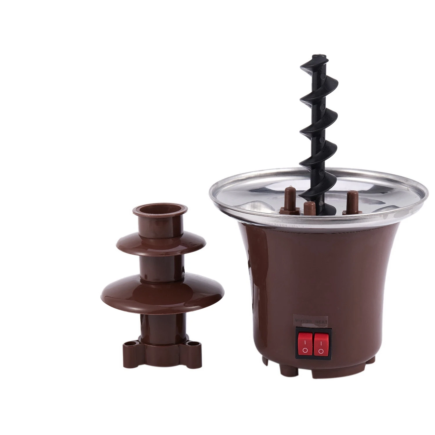 ABVC New Mini Chocolate Fountain Three Layers Creative Chocolate Melt With Heating Fondue Machine Diy Melt Waterfall Pot Melting