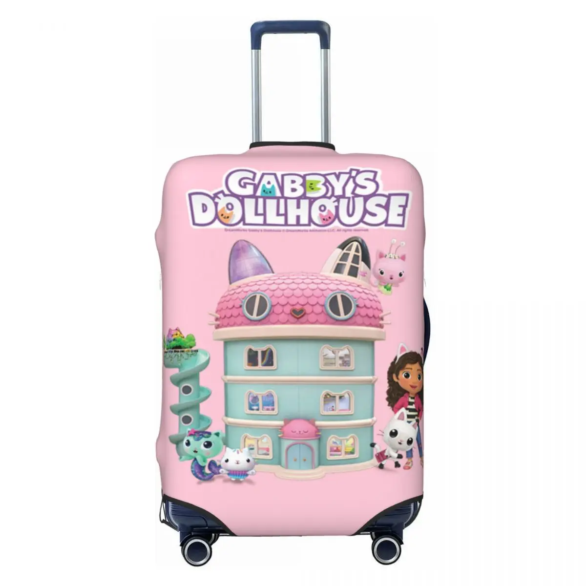 

Пользовательский чехол для багажа для кукольного домика Gabbys, модный защитный чехол для дорожного чемодана Mercat Cat для 18-32 дюймов