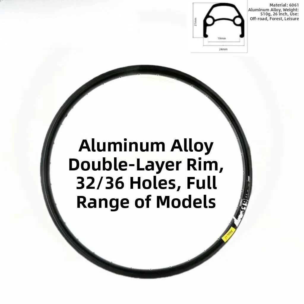 

Thiened Aluminum Alloy Mountain Bike Disc Brake Rims 24 Inch 26 Inch 29 Inch Double Layer 32 Holes/36 Holes Non-Brand Bicyc...