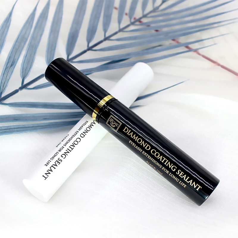 2 Bottles EONBEAUT Eyelash Extensions Diamond Coating Sealant Black Coat Sealer Protective Longer Life 10ml Transparent