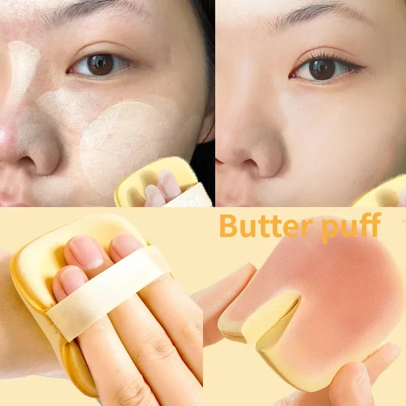 Butter Square Powder Puff, Super Soft Makeup Sponge, Wet Dry Dual Use, No Eating Powder, Foundation Air Cushion Cosmetic Tool