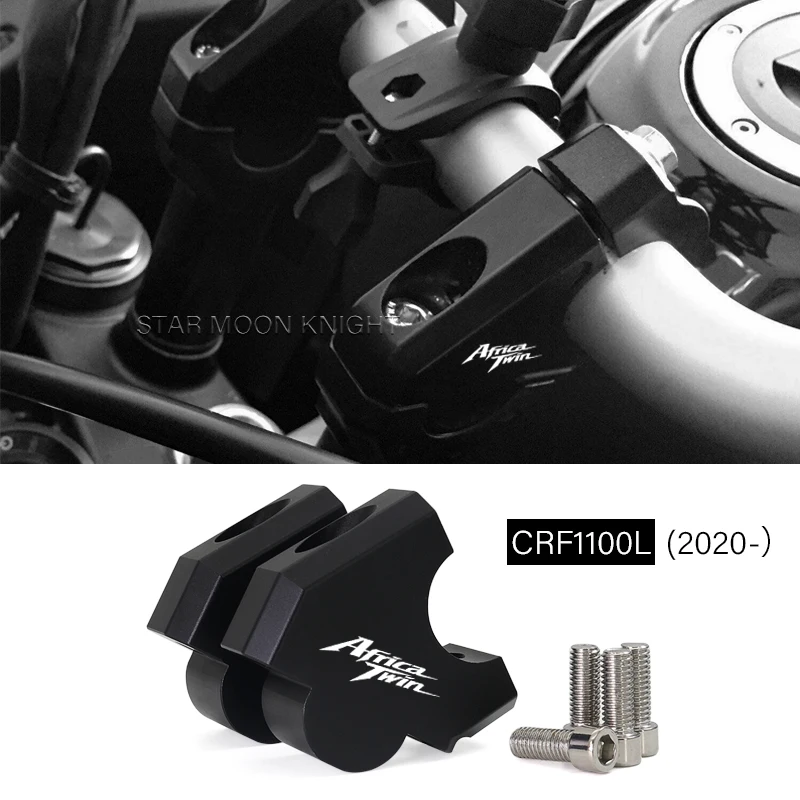 For HONDA Africa Twin CRF 1100 L CRF1100L Adventure Sports 2020- Handlebar Riser Clamp CNC Handle Bar Lift Extend Adapter Mount