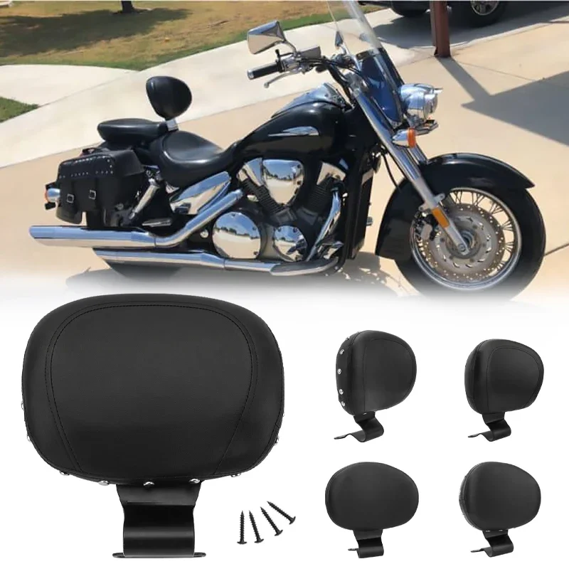 

For Honda VTX 1300 VTX1300 Motorcycle Plug In Driver Backrest Front Rider Sissy Bar Leather Cushion Seat Pad Moto Accessories