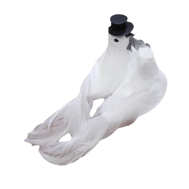 Palomas blancas decorativas colgantes para jardín y hogar - imagen 2