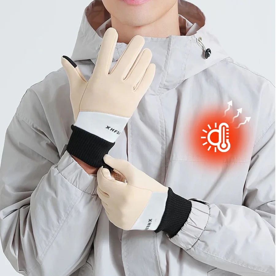 

1 Pair Touchscreen Winter Gloves,Cold-Resistant Outdoor Sports Gloves,for Windproof Thermal for Men & Women Driving Hiking