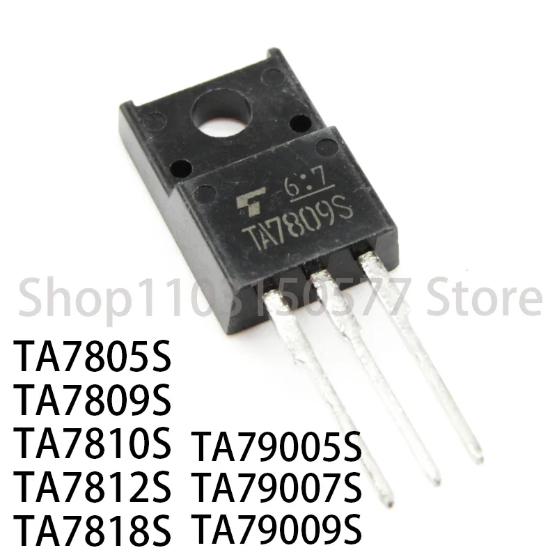 TA7805S TA7809S TA7810S TA7812S TA7818S TA79005S TA79007S TA79009S-TO220F, 1 unidad