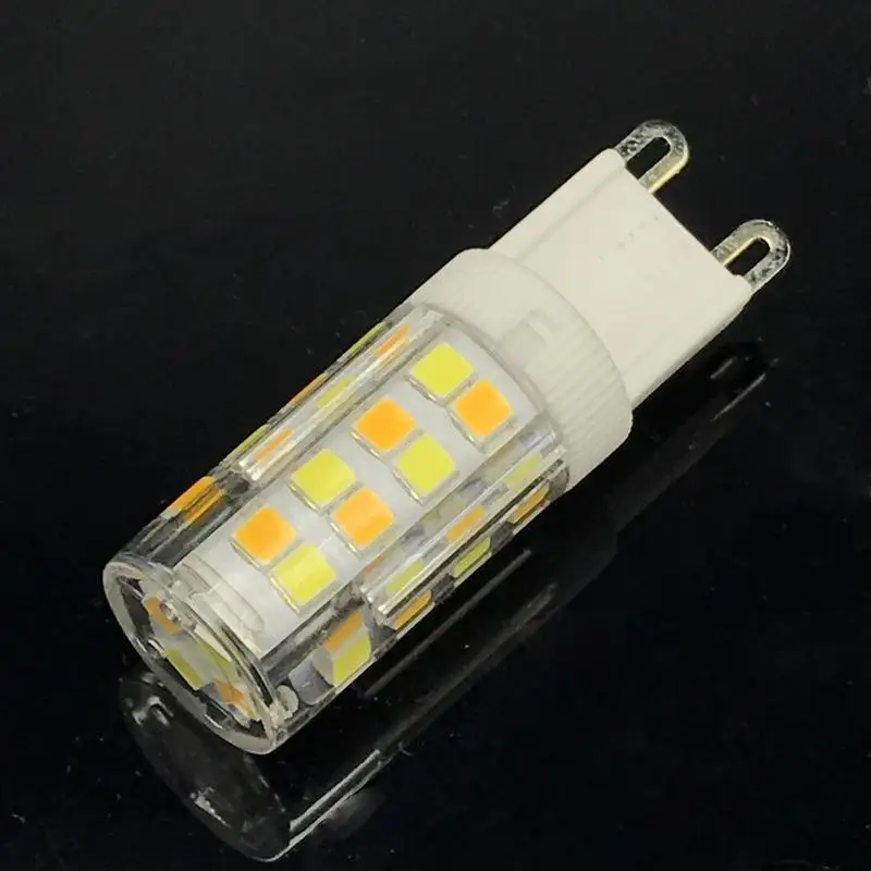 Ceramic Dimmable LED Light Source Tri-Color Changing PC Cover G4 G9 E14 7W 220V 700LM SMD2835