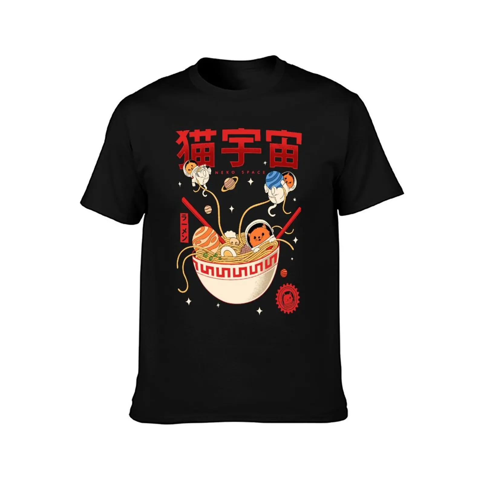Neko Space - Ramen Adventures T-Shirt Large Size Loose Casual Tee T-Shirt