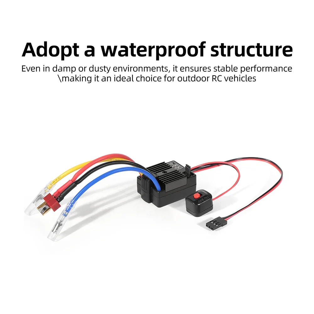 HG1060 60A Wasserdichter bürstengebundener ESC-Motorregler für RC-Autos mit Überhitzungsschutz, kompatibel mit 1/10 Maßstab Offroad-Fahrzeugen – Detail 15