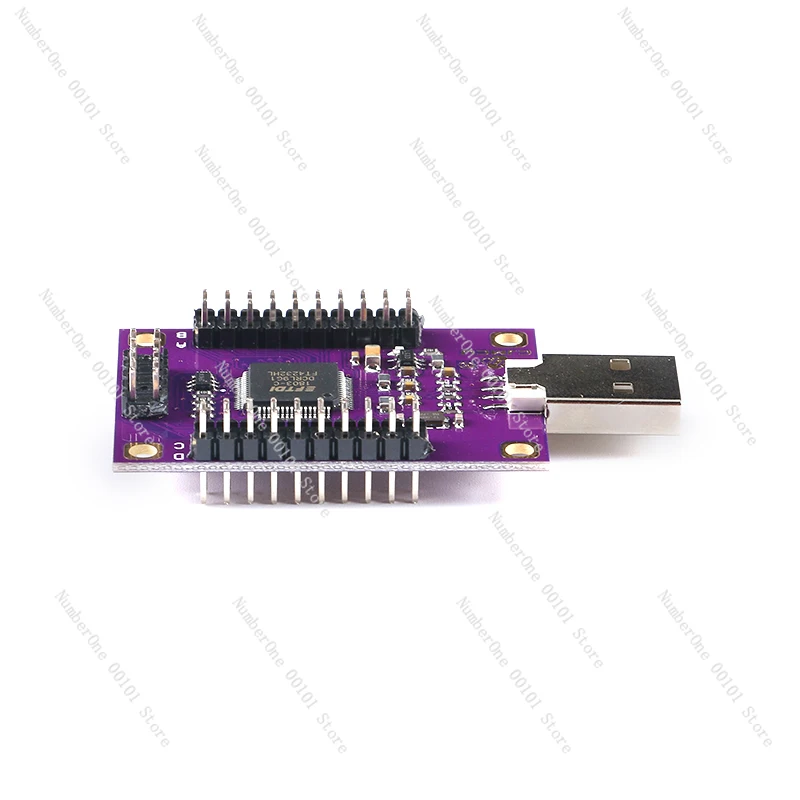 FT4232 four-channel USB to serial port UART/SPI/I2C/JTAG/RS232/RS485/RS422 module