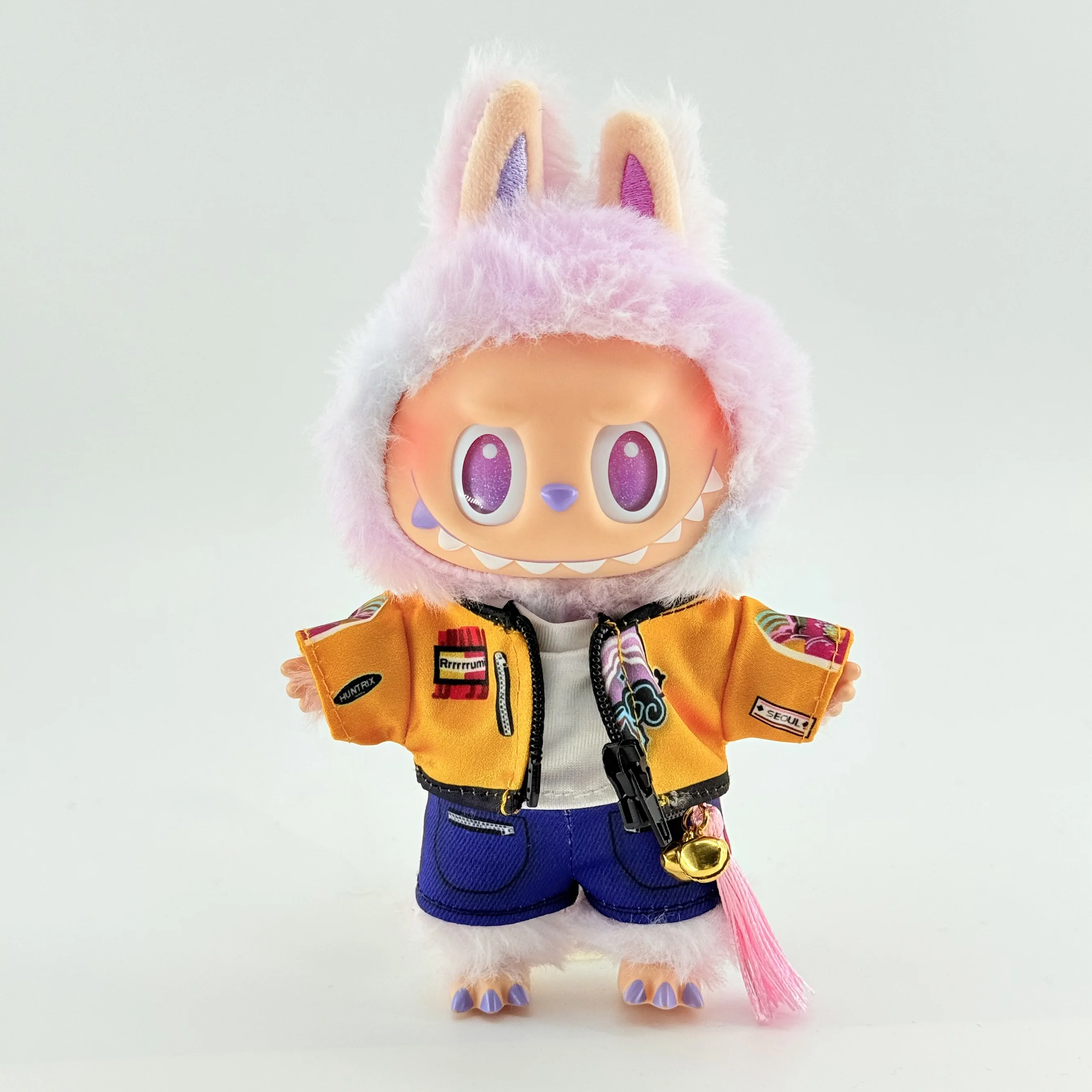 

Labubu Doll Clothes Cartoon KPop Demon Hunters Rumi Zoey Mira Costume with Hair Set Mini Plush Doll Clothing Accessories Gift