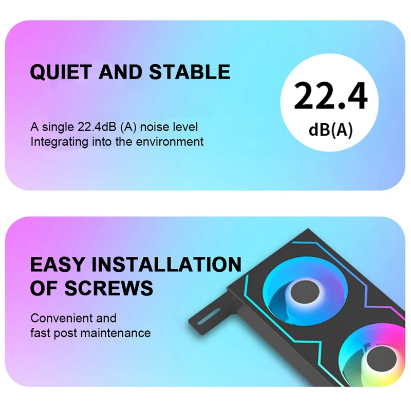 PC Memory Cooling Radiator 4Pin PWM/5V 3Pin ARGB with 2 Cooling Fan RAM Radiator Heatsink for DDR4 DDR5 RAM Cooler White-VVNB