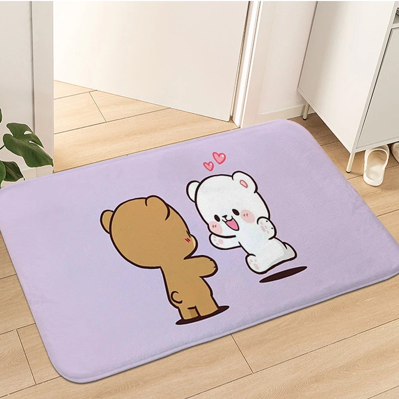 

Carpet for Children's Room Anti Slip M-Milkmocha Bear Cute Cartoon Kids Bedroom Bathroom Rug Foot Mat Doormat Entrance Door