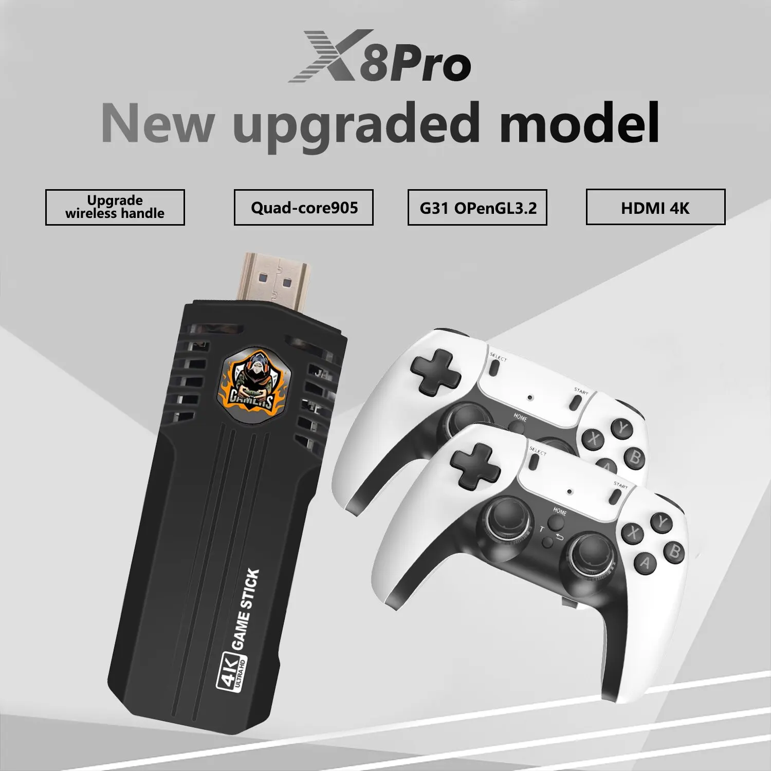 New X8 PRO Bargain Game Machine Japanese Compatible Stick Console Video Controller 2.4G Double Wireless Gift Fighting Station