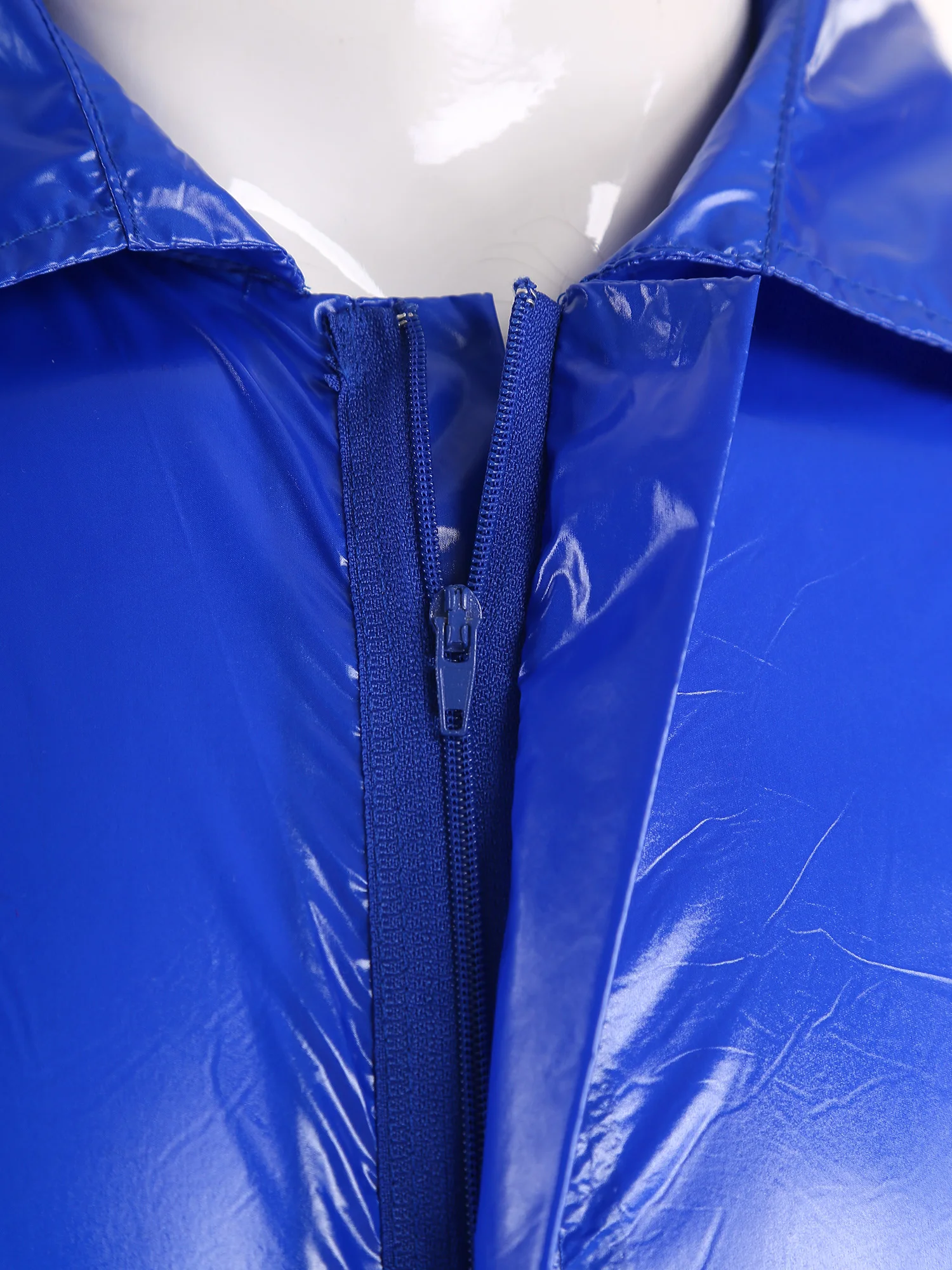 الرجال مقاومة للماء المآزر كامل الجسم بذلة عامل موحدة بدوره إلى أسفل طوق كم طويل مرونة الظهر الخصر سستة السروال القصير