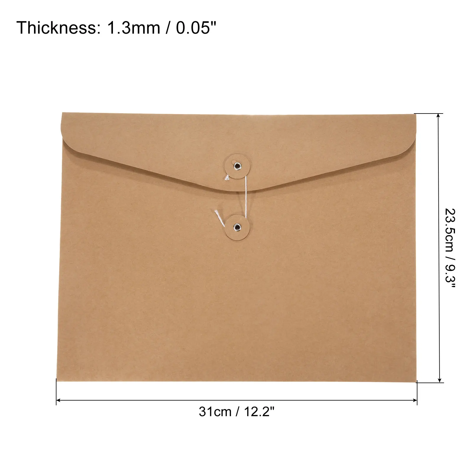 10Pcs File Storage Bag Kraft Paper Document Bag File Packaging Envelope Blank A4/A5 Document Envelopes Office Supply Stationery