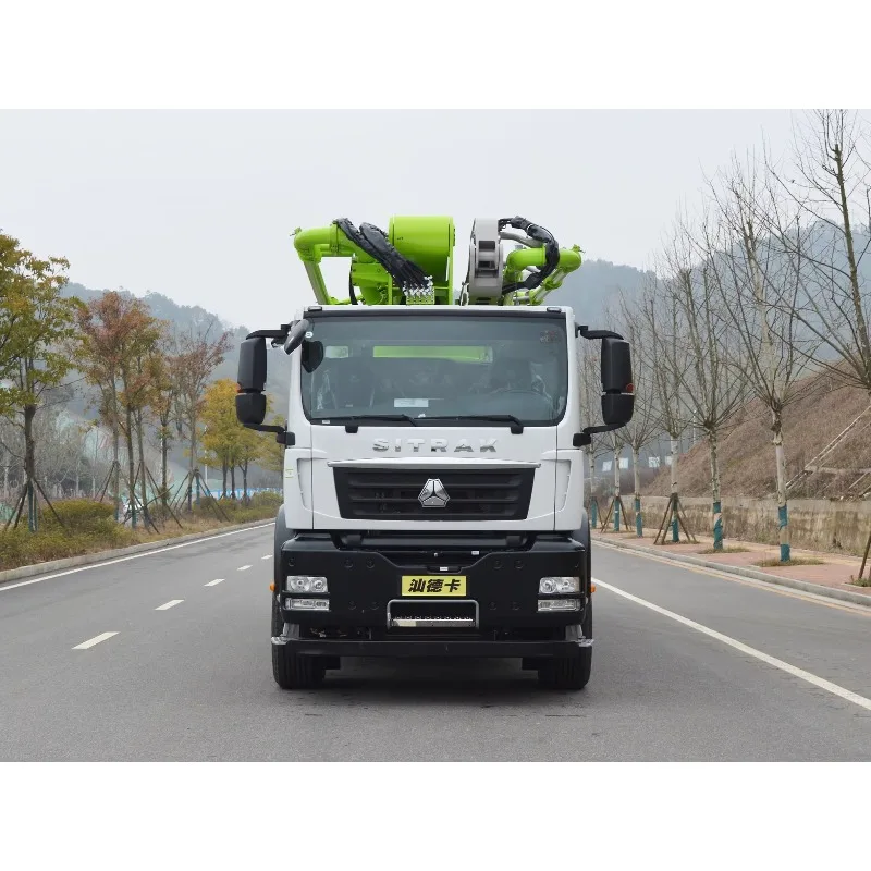 Truk Pompa Beton Mobile 52m Dengan Peralatan Pompa Hidrolik Terpasang di Truk Boom Untuk Konstruksi Besar