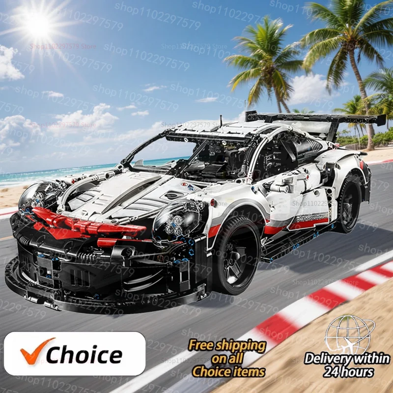 1580PCS Technical 1:10 Scale Racing Car Building Block Kits Classic Supercar Model Car Toy Collectible Gift for Cars Enthusiasts